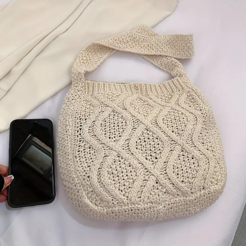Literary Crochet Crossbody Bag